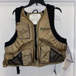 Vintage Stearns Fishing Vest  Life Jacket Brown Black Adult XL 4610 Voyager
